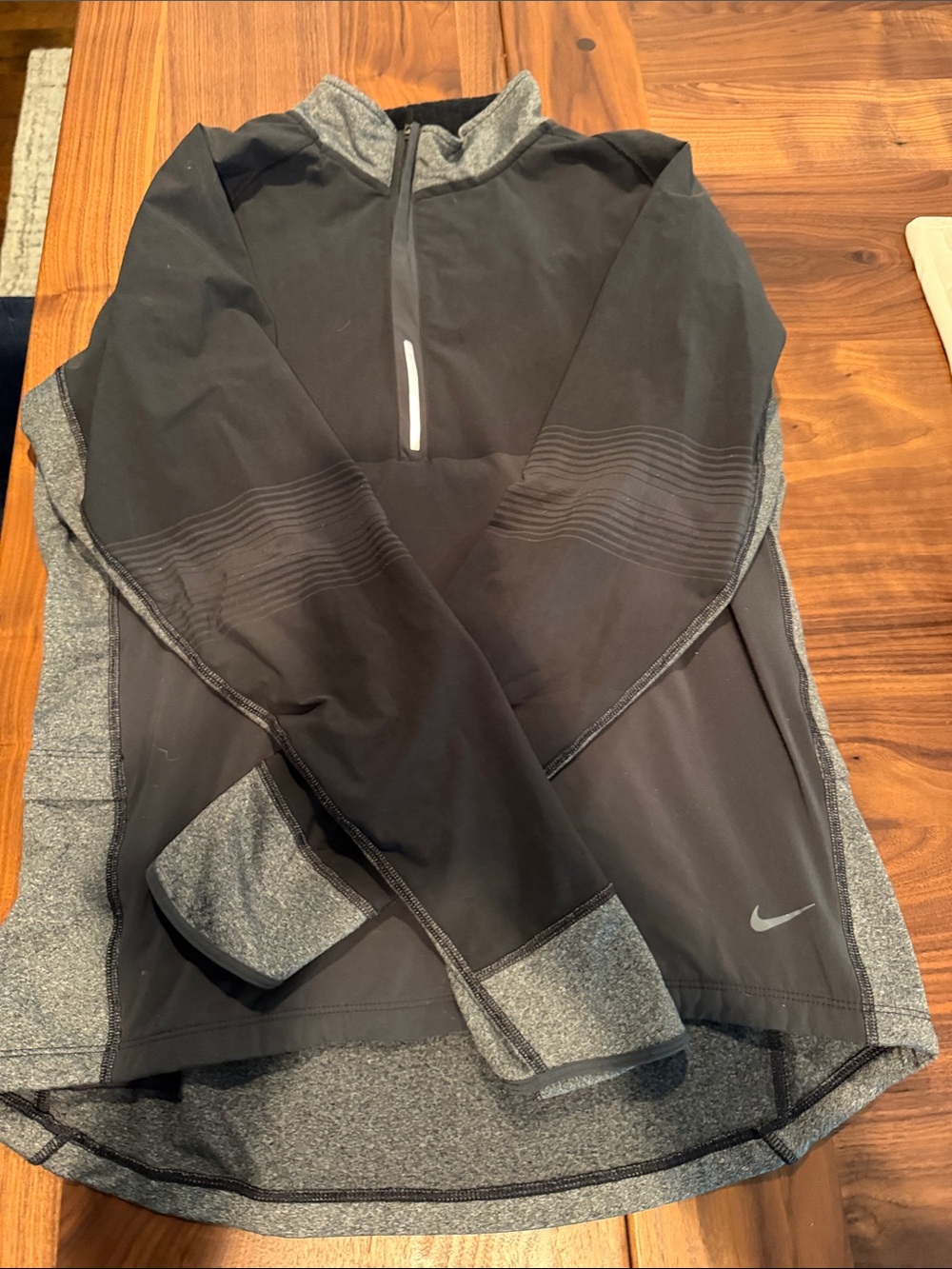 Nike Black and Gray Quarter-Zip Training Pullover